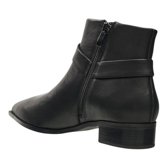 French Connection Women's Lilly Leather Ankle Booties Black Size 8 1/2 - Picture 3 of 4